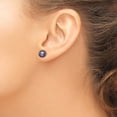 thumbnail image 3 of Auriga Fine Jewelry 925 Sterling Silver Rh-plated 8-9mm Black FW Cultured Round Pearl Stud Earrings for Women, 3 of 6