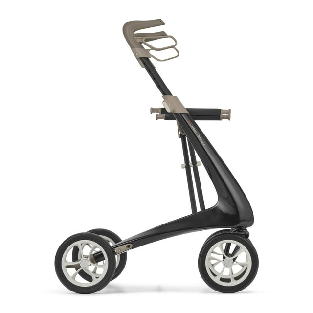Andador ultraligero de carbono byACRE - Andador para adultos de 4,8 kg con 4 ruedas y asiento - Andador ligero con asiento y ruedas - Andador plegable con ruedas y asiento - Andador para adultos