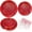 Red, variant on Rose Red Paper Plates & Polka Dot Napkins Set, 75pcs Dinnerware Includes 9" Dinner Plates, 7" Dessert Plates & 6.5" Napkins, Elegant Metallic Party Tableware for Birthday, Bridal & Celebration