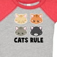 thumbnail image 4 of Inktastic Cats Rule with Cat Heads Boys or Girls Baby Bodysuit, 4 of 5