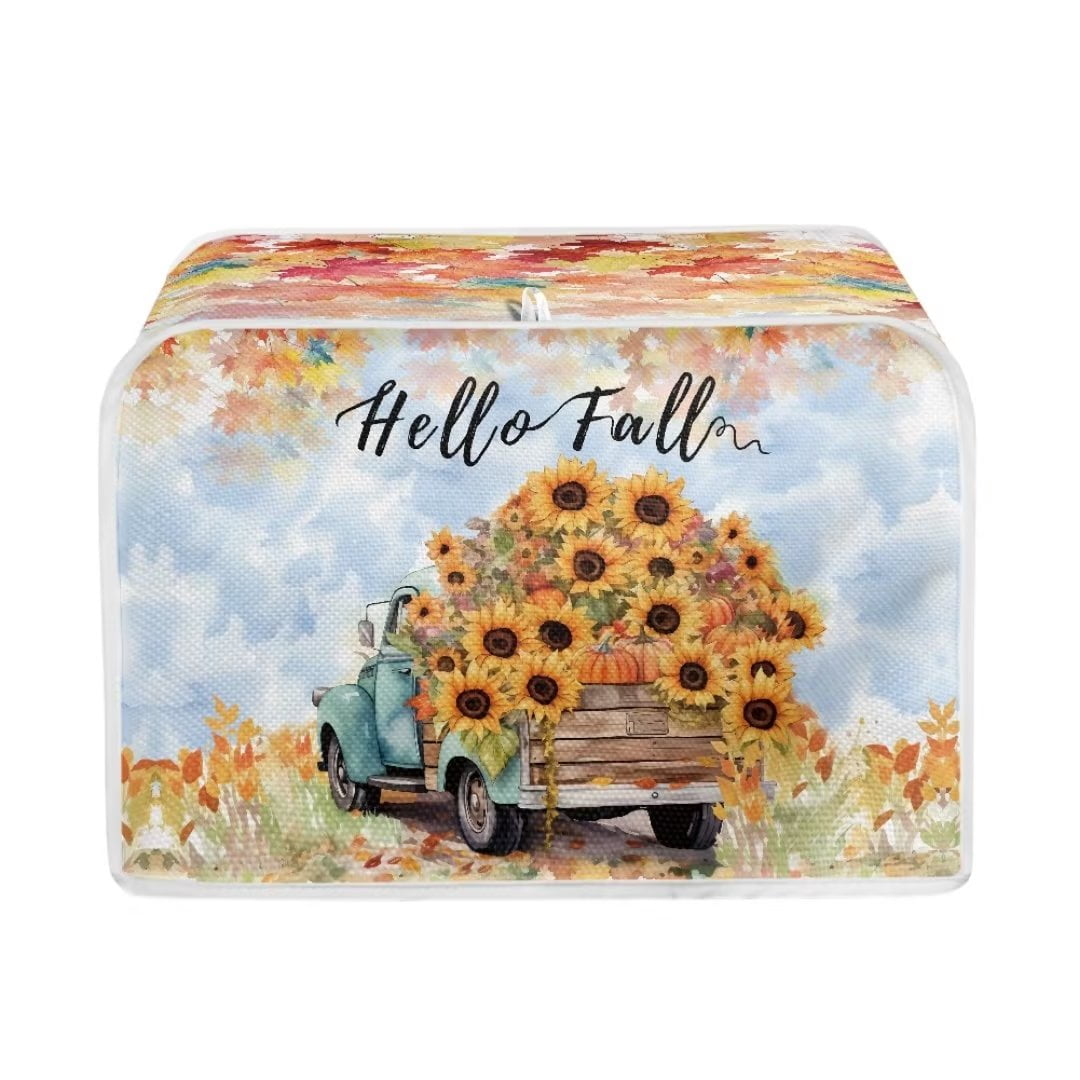 Renewold Sunflower Truck 4 Slice Toaster Cover Universal Small Oven