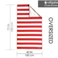 thumbnail image 2 of Allgala Oversize 40x70 Inch (1x1.8M) Cabana Stripe Design Microfiber Beach Towel-Red (Pack of 1)-BT81205, 2 of 3