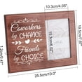 thumbnail image 2 of Coworkers by Chance Friends by Choice Picture Frame 4x6Inch Goodbye Farewell Photo Frame Hanging/Tabletop Wooden Going Away Leaving Gift Frame for Coworker Work Bestie Team Member, 2 of 5