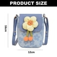 thumbnail image 2 of Bolso bandolera flores-azul, 2 of 5