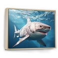 thumbnail image 2 of Designart "Mysterious Blue Ghost Of The Sea IV" Shark Floater Framed Canvas Art Print, 2 of 5