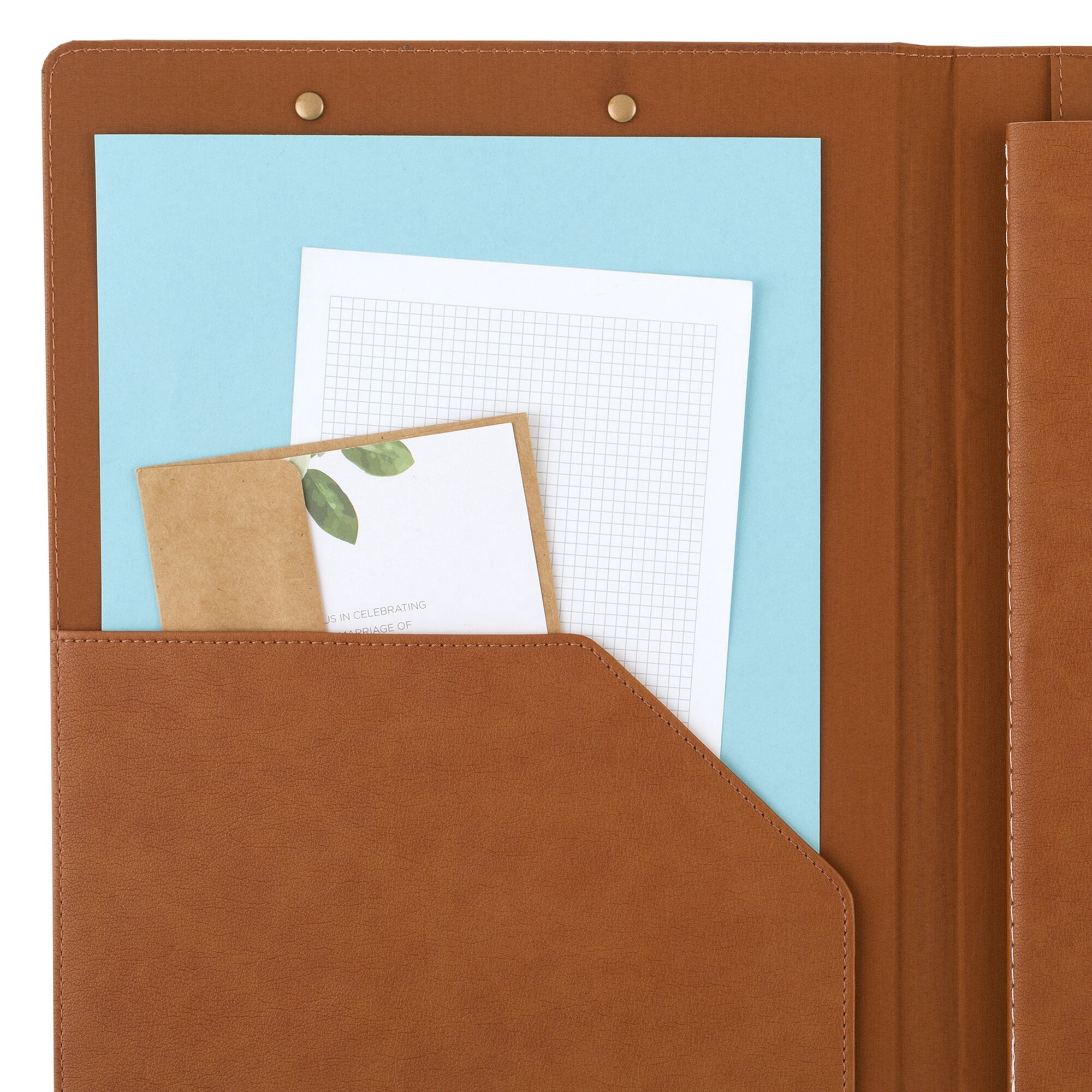 AT-A-GLANCE Signature Collection Clipboard with 2026 Monthly Planner Brown Large