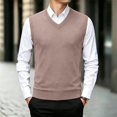 thumbnail image 2 of Maean Men Sweater Vest V Neck Knitted Pullover Sleeveless Sweaters Tops Vests Fall Winter Sweaters, 2 of 7