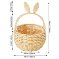 thumbnail image 2 of Fokuz Easter With Handle Easter Rabbit Vine Weaving Picnic With Rabbit Ears Wicker Easter Egg Candy Suitable For Egg Party Easter, 2 of 5