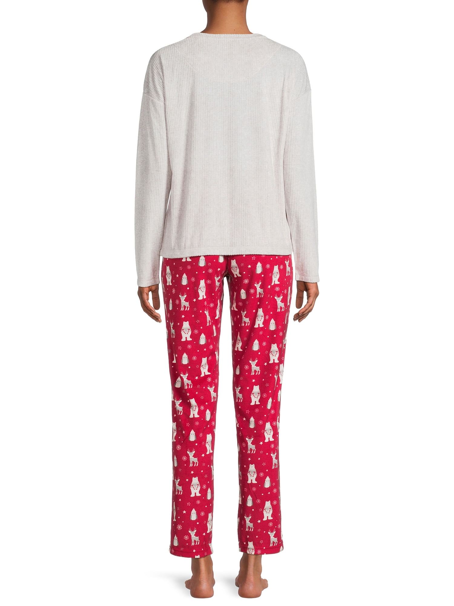 Be Yourself Women's and Women's Plus Size Sleep Top and Pants Pajama Set, 2-Piece