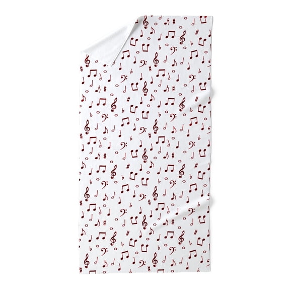 CafePress - Red Musical - Large Beach Towel, Soft 30"x60" Towel with Unique Design
