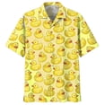 thumbnail image 3 of Camisa hawaiana con estampado 3D de pato para hombre, camisas casuales de playa de manga corta, blusa divertida de un solo pecho, ropa para hombre, envío gratuito, 3 of 4