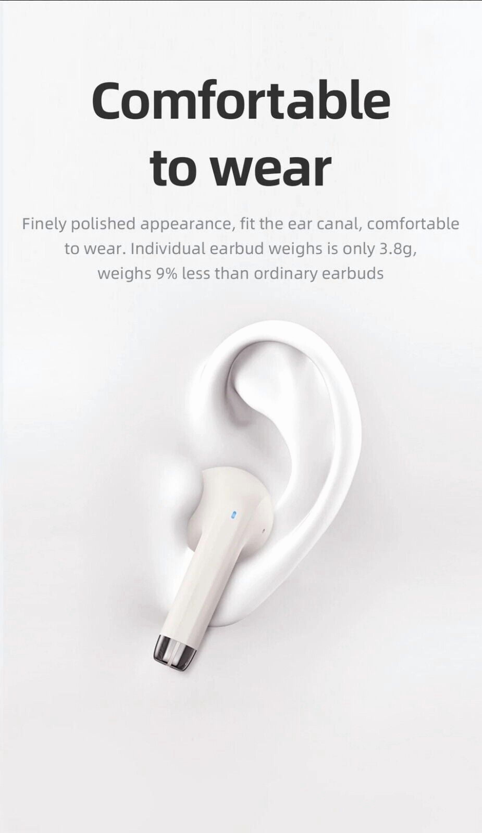 for Google Pixel 7 Pro Wireless Earbuds Bluetooth 5.3 Headphones with Charging Case,Wireless Earphones with Noise Cancelling Mic,IPX4 Waterproof Earphones,Touch Control - White