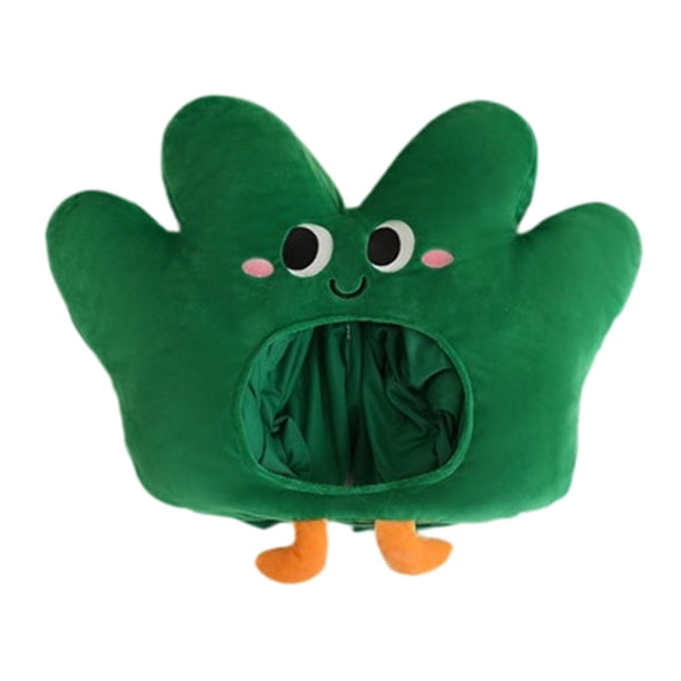 Tocado de hierba verde de dibujos animados, un regalo considerado, 50 x 43 cm, elegante accesorio para actuaciones.