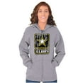 thumbnail image 2 of Vintage Military US Army Star Logo Unisex Plus Size Zip Hoodie Brisco Brands 2X, 2 of 4