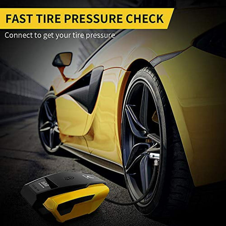 Electric Air Compressor Tire Inflator AC/DC Portable for Car – DC 12V, Home  – AC 110V, Upscale, with Digital Pressure Gauge, Air Pump for Car Tires,  Motorcycle, Bike, Basketball and More