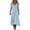 Light Blue, variant on SETOOFF Women V Neck Long Sleeve Maxi Dress Loose Flowy Solid Color Split Side Long Tunic Dress Casual Vacation Beach Travel Daily Dress