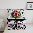 thumbnail image 5 of Manfei Leopard Print Camper Twin Comforter Sets,Country Farmhouse Lodge Bedding Set,Pink,Black Reversible,2 Pieces,1 Comforter and 1 Pillowcase, 5 of 7