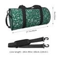 thumbnail image 4 of Xecao Green Christmas print Round Travel Duffel Bag is a foldable gym bag with an inner pocket, perfect for travel sports, 4 of 8