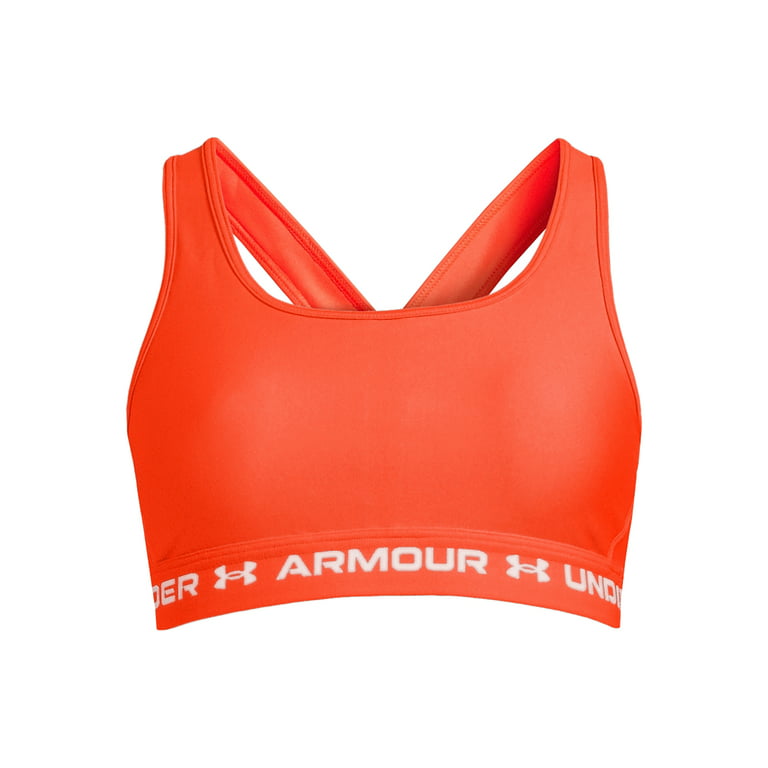 Under Armour Womens Crossback Medium Support Bra - Orange