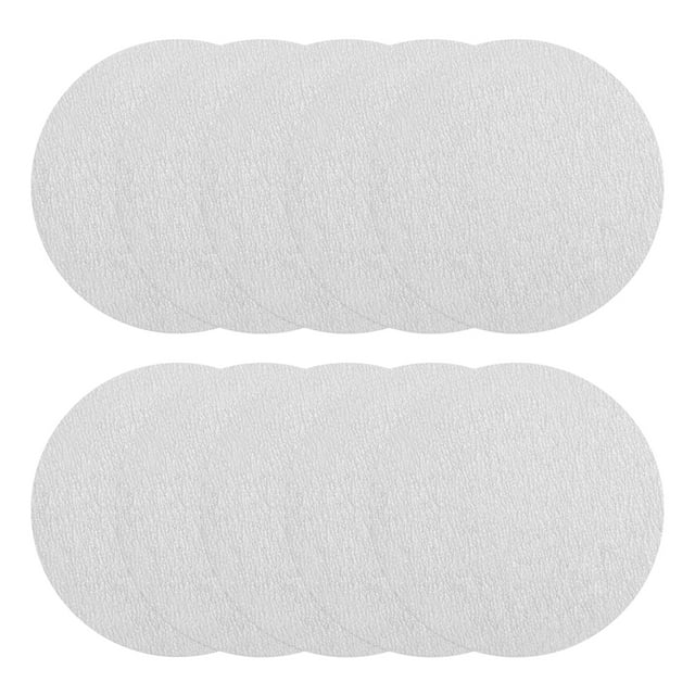 Unique Bargains 50 Pcs 4-Inch White Dry Hook and Loop Sanding Discs Flocking Sandpaper 320 Grit