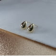 thumbnail image 2 of Water Drop Earrings, Sterling Silver Droplet Earrings, Minimalist Dainty Teardrop Earrings, Gold, Silver, 2 of 6