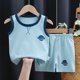 thumbnail image 3 of Chándales con estampado de dibujos animados para niños y niñas, chaleco sin mangas y pantalones cortos elásticos, novedad de verano 2022, 3 of 5