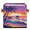 Multicolor 3, variant on CURLYOOT Tropical Coconut Tree Ocean Cube Storage Bin, 11 Inch Storage Cube Fabric Bin for Shelves, Beach Foldable Clothes Organizer Baskets with Leather Handle for Closet Home