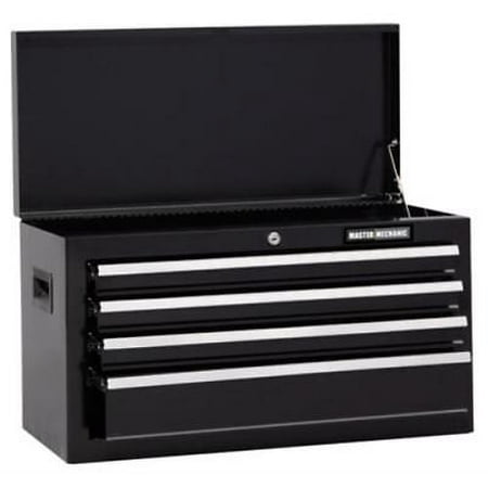 Master Mechanic Black 4 Drawer Tool Chest Smooth Action Full