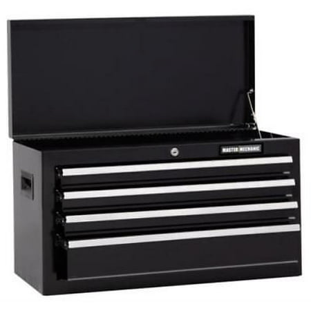 4 Drawer Tool Chest - Master Mechanic Black 4 Drawer Tool Chest Smooth Action Full Extension