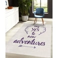 thumbnail image 4 of Adventure Decorative Rug, Calligraphic Words Antlers and Arrow on Grunge Dotted Backdrop, Quality Carpet for Bedroom Dorm and Living Room, 6 Sizes, Dark Purple, by Ambesonne, 4 of 4