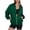 AV27_Dark Green, variant on Resicozy Womens Cropped Jackets Zip Up Lightweight Jacket Outerwear Fall Winter Clothes with Pockets Navy 2XL