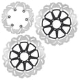 thumbnail image 1 of 3PCs Front Rear Brake Discs Rotors For YAMAHA XJR 1200 1995-1998 FZR 1000 Genesis 1987-1989 FZR 1000 EXUP 1990-1995 1991 1992 1993 1994, 1 of 5