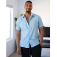 thumbnail image 2 of COOFANDY Mens Short Sleeve Button Down Shirts Casual Cotton Beach Summer Linen Textured Shirts?, 2 of 6
