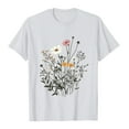 thumbnail image 4 of ZQUUVOU Women's T-Shirt Summer Print Short Sleeve Round-Neck Blouse White (S), 4 of 4