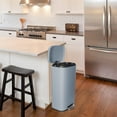 thumbnail image 3 of Pirecart 13.2 Gallon Trash Can Stainless Steel Step on Kitchen Trash Can, Blue, 3 of 7