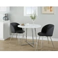 thumbnail image 3 of Cosmo Canary Dining Table, Dining Height Table, Small Dining Table for 4, Round Dinette Table, Wood Kitchen Table (Chrome Metal, White MDF), 3 of 6