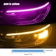 thumbnail image 4 of DC Turn Signal Light Dynamic Dynamic LED Tira Faro Faro a prueba de polvo Carcasa transparente Motocicleta Suministros de iluminación 12V rosa a amarillo 45 cm, 1 par Inevent VI012684-11B, 4 of 7