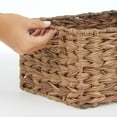 thumbnail image 3 of mDesign Woven Farmhouse Pantry Food Storage Bin Basket Box, 3 Pack - Brown Ombre, 3 of 9