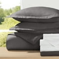thumbnail image 2 of Noble Linens 8-Piece Gray Bed in a Bag Microfiber Bedding Set, Queen, 2 of 16