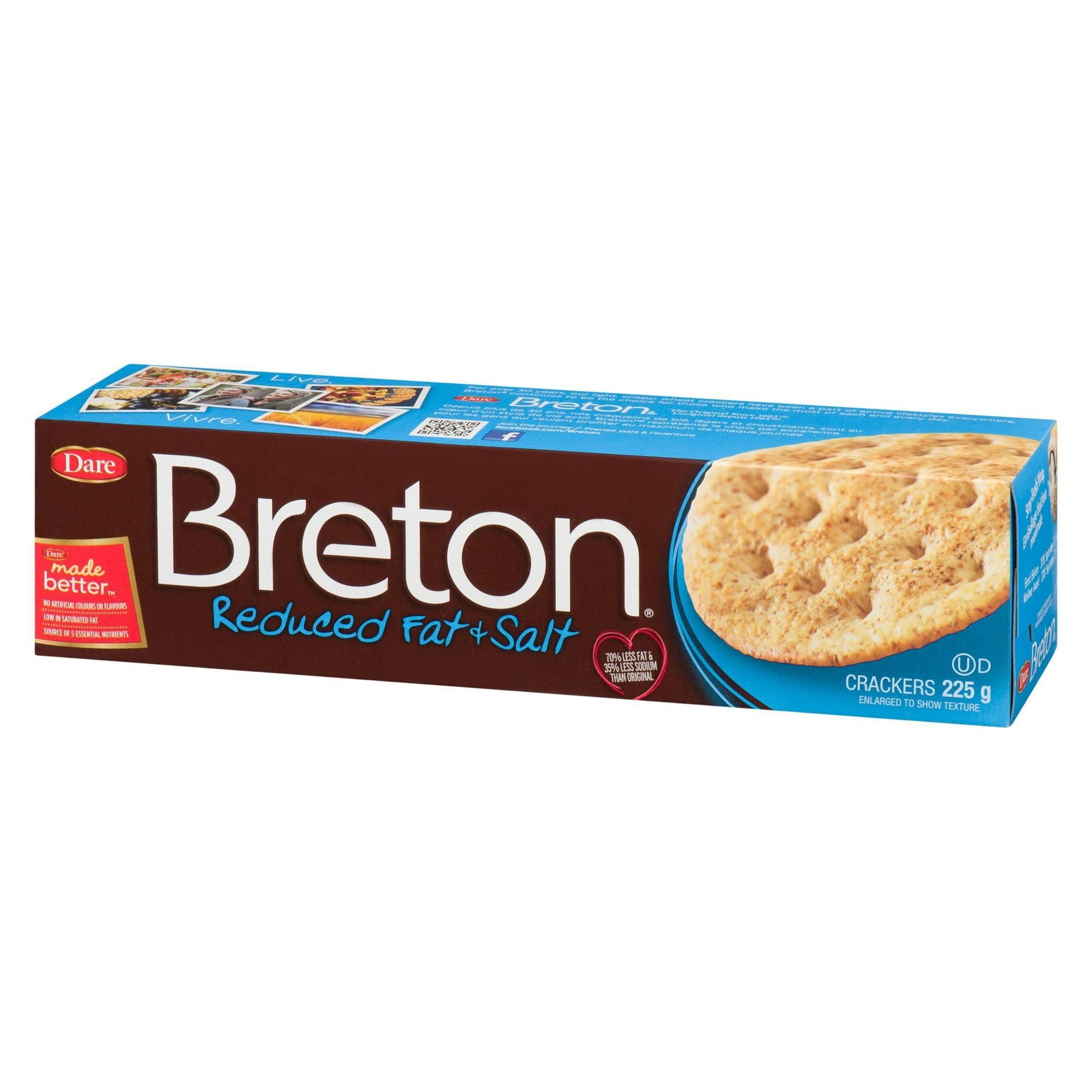 Breton Reduced Fat & Salt Crackers, Dare
