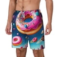 thumbnail image 2 of Uemuo Starry Sky Colorful Donut Pattern Mens Swim Trunks Quick Dry Board Shorts with Mesh Lining, Stretch Beach Shorts Quick Dry No-Chafing Board Shorts-X-Large, 2 of 9