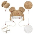 thumbnail image 4 of Ksopiavobs Faux Fur Hat with Bear Ear for Women Girls Cute Winter Hat Fuzzy Furry Bomber Hat Ear Cover Warm, 4 of 7