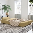 thumbnail image 2 of Jaxx Alon Daybed - Fold-Out Sleeper Chaise with Premium Memory Foam Queen-Size Mattress - Made in the USA - Camel, 2 of 3