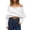 White, variant on Women's Off-Shoulder Pullover Sweater – Long Sleeve Loose Knit Jumper with Multicolor Design, Versatile Neck for Everyday Wear All Seasons