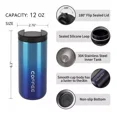 thumbnail image 2 of Vaso Termico Vino Café Te 400ml Acero Inoxidable W/calor/frí, 2 of 6
