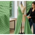 thumbnail image 5 of Soimoi Green Cotton Voile Fabric Reindeer & Snowflake Christmas Print Fabric by the Yard 42 Inch Wide, 5 of 7