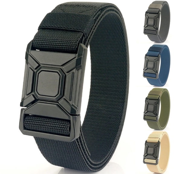 Frnrwgo Mens Lightweight Nylon Quick Release Belt Breathable Plastic Buckle Outdoor Work