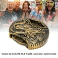 thumbnail image 3 of Tabletop Game , Scratch Proof Integrated Replacement 7 in 1 Spinner  Complex Dragon Patterns with Storage Box for Fantasy Games Antique Brass, 3 of 7