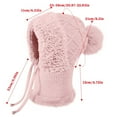 thumbnail image 3 of 3 In 1 Winter Fleece-Lined Knitted Hat for Women - with Scarf and Mask, Warm Knitted Ski Scarf & Mask Combo, Ideal for Fall Winter Cold Weather, Keep Head, Neck & Face Cozy, Pink, 3 of 5