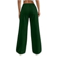 thumbnail image 4 of CaComMARK PI Women's High Elastic Waist Sweatpants Elastic Waist Straight Leg Comfy Workout Casual Sweat Pants with Pockets Army Green, 4 of 5